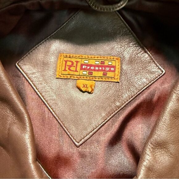 Vintage 80s Prestige Leather Jacket & Pants Set – Two-Tone Western Biker, XL/36 - Picture 3 of 16